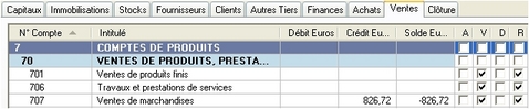 logiciel ebp comptabilit 2006 : les comptes comptables