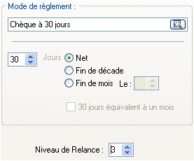 ebp gestion commerciale 2006 : le niveau de relance