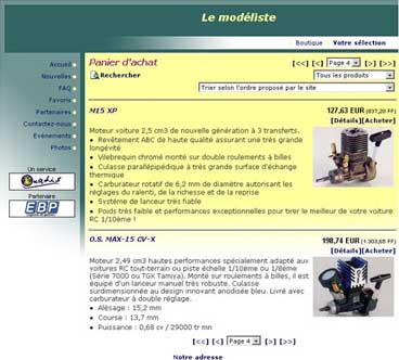 site web réalisé avec ebp web commerce et oxatis